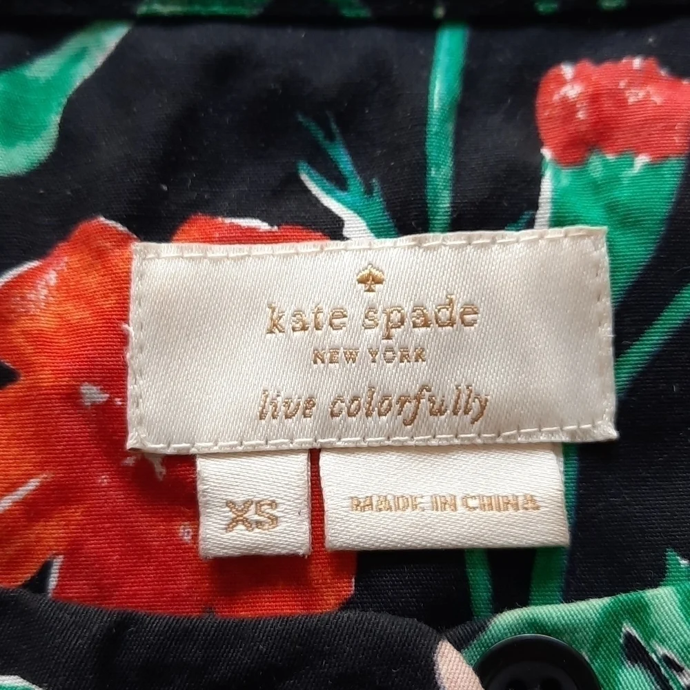 Kate Spade Jardin Poplin Peplum top extra small